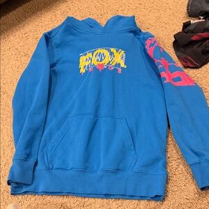 Blue Fox Racing Hoodie with Pink Graphics